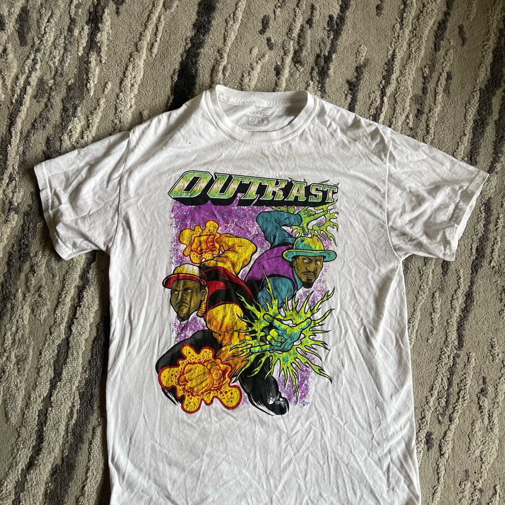 PacSun Outkast Graphic Tee - White, Purple, Green